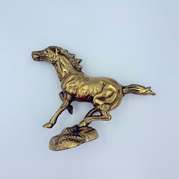 Running Stallion Brass Statue